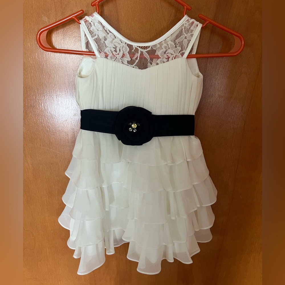 Etsy made Flower Girl Dress 2T Ivory Chiffon Lace Flower Girl‎